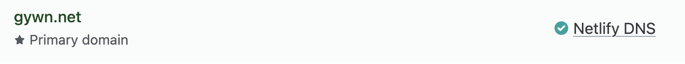 Domain on netlify DNS
